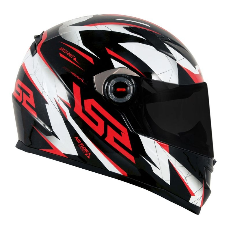 Capacete LS2 FF358 Speed Race Preto e Vermelho