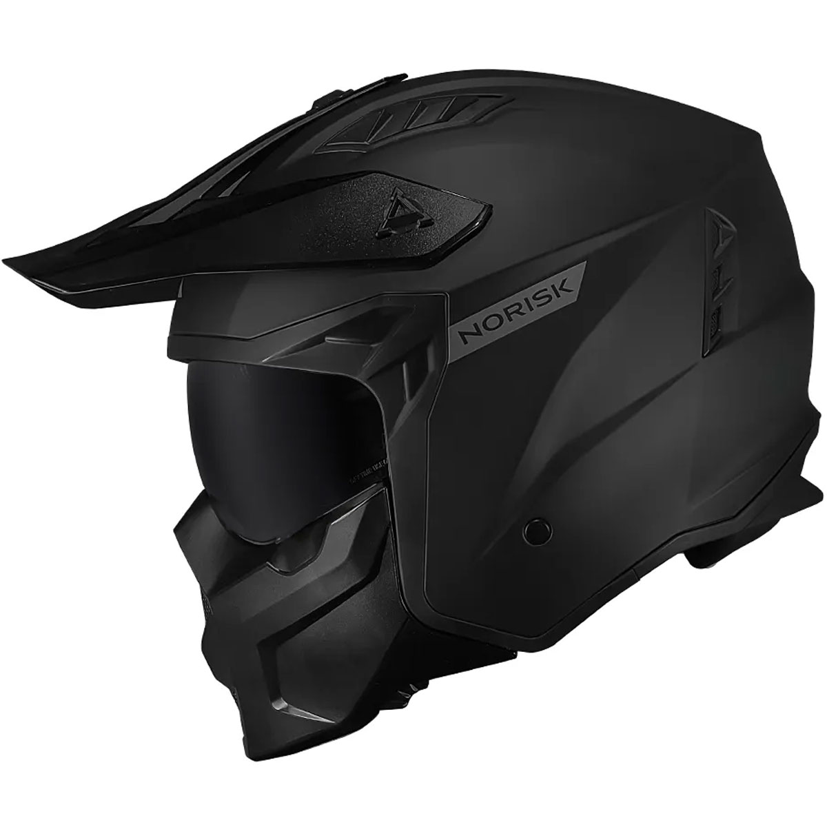 Capacete Norisk Darth II Monocolor Preto Fosco