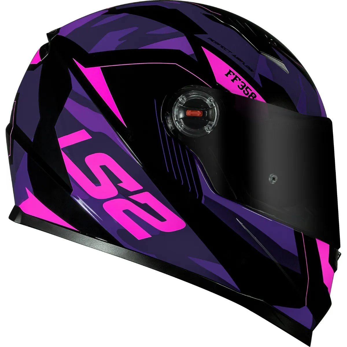 Capacete LS2 FF358 Tank Camo Preto, Roxo e Rosa