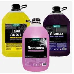Kit Galões Vintex 5L — Lava Autos, Removex e Alumax